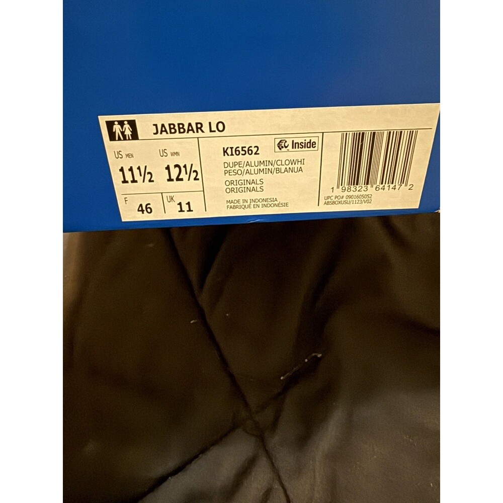 adidas Jabbar Lo KI6562 Dusky Petrol Alumina Cloud White Low Top Sneakers 11.5 - Picture 6 of 8